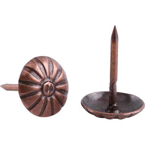 Lot de 100 clous décoratifs vintage bronze pour canapé, meuble, chaussure, porte et rembourrage. (1/5)