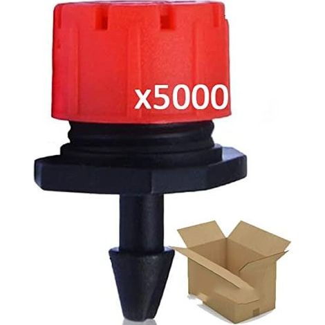 Pack 5000 Gotero Regulable para Riego de 0 a 70 Litros  Gotero Rojo Ajustable  Goteros para Riego por goteo