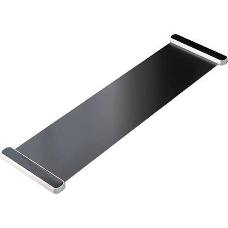 Tapis de glisse, planche de glisse terrestre, planche d'entraînement des jambes, planche d'entraînement de patinage de vitesse, tapis de ski Chamu, simulateur de patinage, 18050CM (Noir)