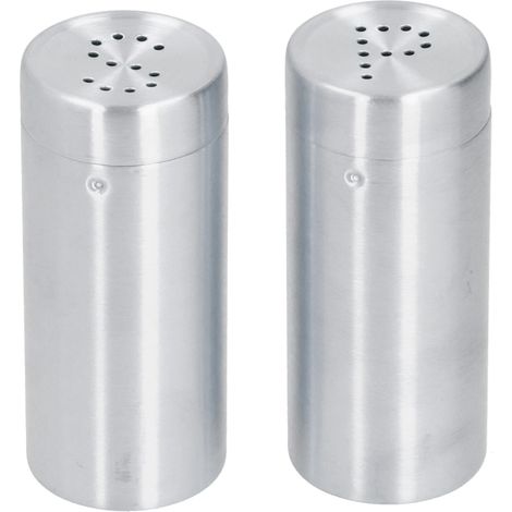 2 Pièces Pots à Épices en Acier Inoxydable, Moulin à Sel et Poivre, Ustensile de Cuisine (1/5)