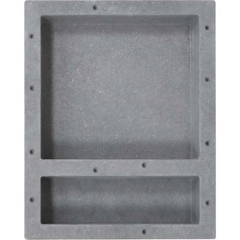 Maison Exclusive - Nicchia da Doccia con 2 Scomparti Grigio Opaco 41x51x10 cm (1/5)