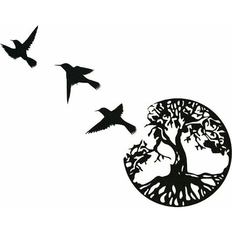 Autre déco murale,Art Mural en Métal, Art de l'arbre de Vie, Signe de Famille Arbre en Métal, Décoration Murale, Décor D'intérieur (1/5)