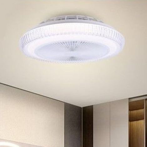 TrAdE Shop Traesio - Plafoniera Soffitto Led Lampadario Con Ventilatore Telecomando Luce 3000-6500k 42279 - (1/4)
