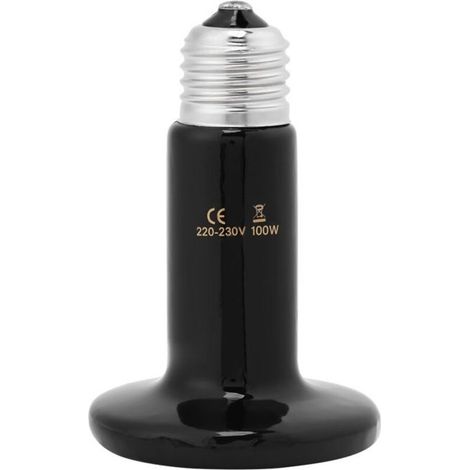 Ceramic infrared pet heat lamp, reptile bulb, 100W (1/4)