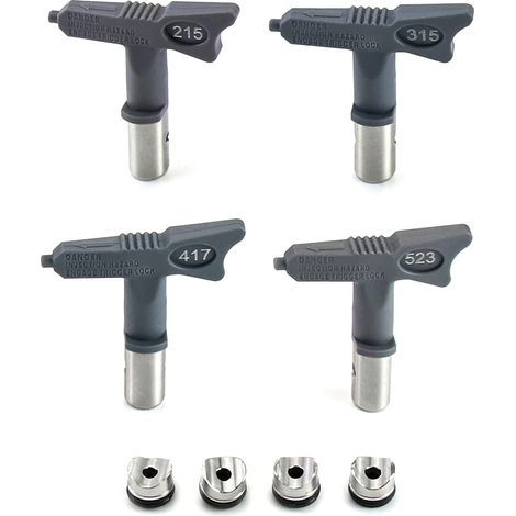 4 Ugelli Reversibili per Spruzzatore Airless, Accessori per Verniciatura a Spruzzo (215, 315, 417, 523) (1/5)