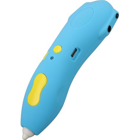 Stylo d'impression 3D rechargeable à basse température avec 3 rouleaux de consommables de couleurs différentes pour enfants (bleu)