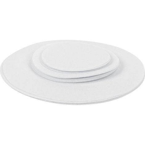 Sous-plat de protection en feutre, 24 pièces blanches, séparateur anti-friction pour vaisselle, tapis isolant pour porcelaine et assiettes. (1/5)