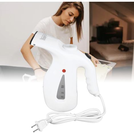 Plancha de vapor manual – Compacta y portátil para viajes y uso doméstico – Blanca – Protección contra sobrecalentamiento y apagado automático – ABS – 610 g – Incluye accesorios (1/5)