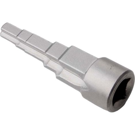 Lntyq Clé de montage étagée, clé étagée universelle avec douille carrée de 1/2" pour appareils sanitaires et radiateurs Radiateur de chauffage à cliquet monté sur robinet Embout étagé