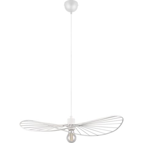 Suspension, Lampe suspendue design en métal Chapeau Blanc en Metal, TRIO (1/7)