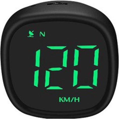 Affichage tête haute GPS numérique LED pour voiture et moto, compteur de vitesse en MPH/KMH, avec horloge et alerte de vitesse excessive