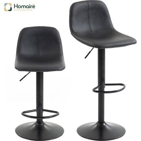 Chaise de jardin en acier noir 37 x 44 x 104 cm HOMAIRE (1/5)