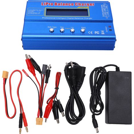 Chargeur d'équilibrage multifonction B6 80V 100-240W avec connecteur XT60 pour modèle d'avion, prise EU (1/5)