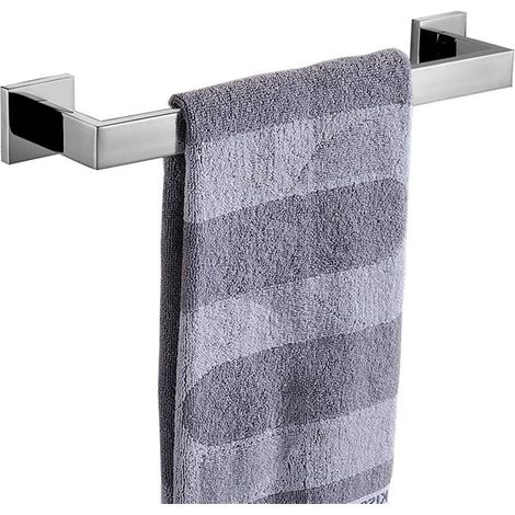 Toallero corto de una sola capa para cocina y baño, fabricado en acero inoxidable, de montaje en pared, robusto y duradero. (1/5)