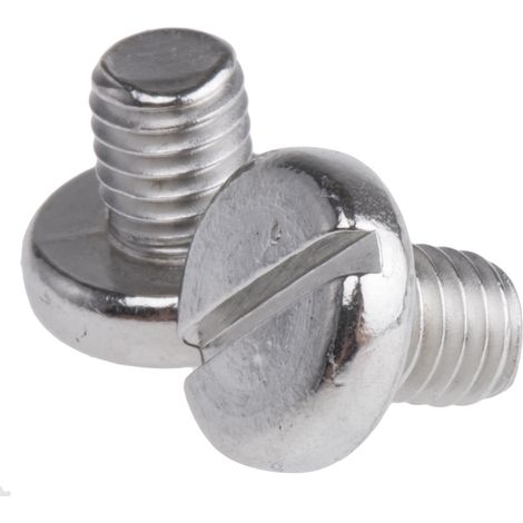 Vis à métaux RS PRO M5 à tête Cylindrique fendue en Acier Inoxydable, 6mm ( Prix pour Sachet de 100 ) (1/2)