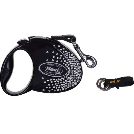 Flexi Glam Hundeleine schwarz Größe S