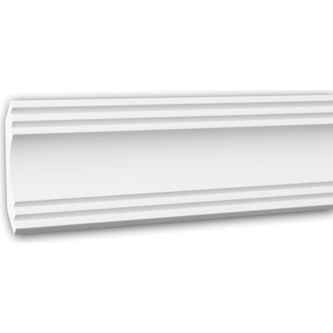 Eckleiste PROFHOME 150199 Zierleiste Stuckleiste Modernes Design weiß 2 m