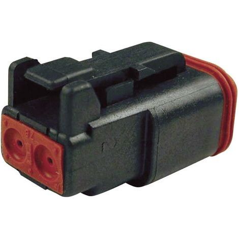 TE Connectivity DT 06-2S-CE06 Cosse cylindrique mâle femelle, droit Nombre total de pôles: 2 Série ( (1/4)