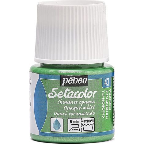 Peinture tissu - Pébéo - Setacolor opaque moire - Chlorophylle - 45 ml - Effet satiné (1/4)