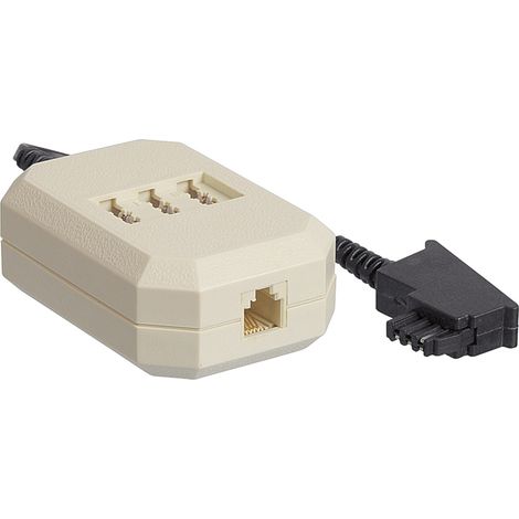 Goobay 50282 cable telefónico 0,2 m Beige, Negro