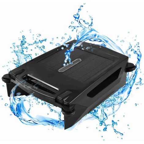 Robot Nettoyeur de Piscine sans Fil à énergie Solaire, Robot Nettoyeur Automatique Rechargeable avec 2 Modes, Batterie 2500 mAh, Fonction d'évitement Automatique des Obstacles et d'évacuation (1/5)