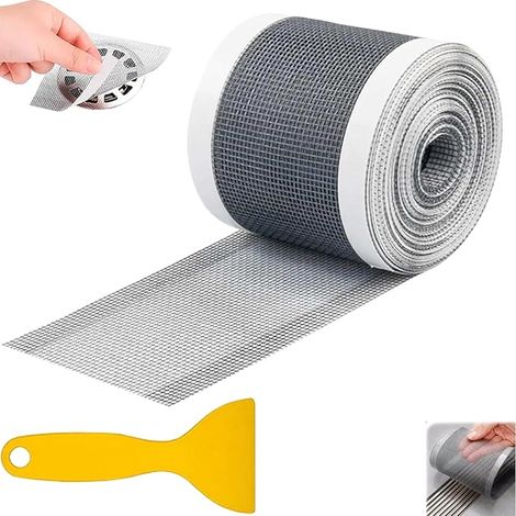 Attrape Cheveux Douche 10mx7cm Filtre Cheveux Douche Tamis De Douche Autocollant en Maille avec Pelle de Nettoyage Empêche Le Blocage dans pour Cuisine Salle de Bain Baignoire (1/4)