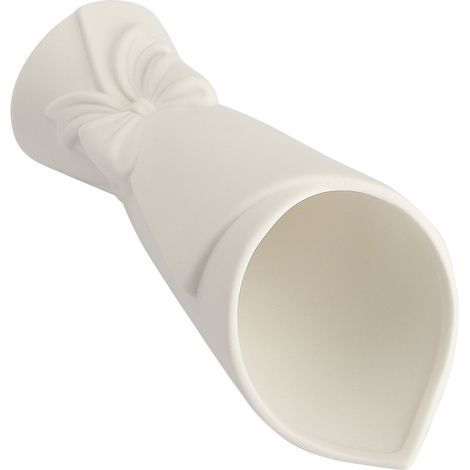 Vase en céramique élégant multifonctionnel sablé, Table de ferme blanche pour cuisine, salon, bureau (1/5)