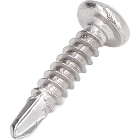 100 Vis autoperceuses en acier inoxydable M4.2x19 tête ronde - Lot de 100 pour fixations et assemblages (1/5)