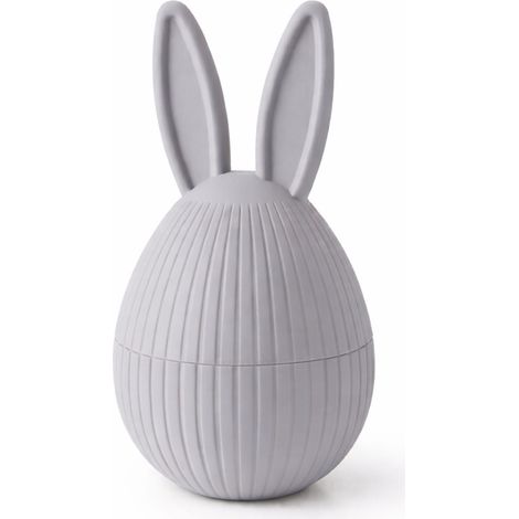 Huevo de Pascua con orejas de conejo, gris, recipiente decorativo