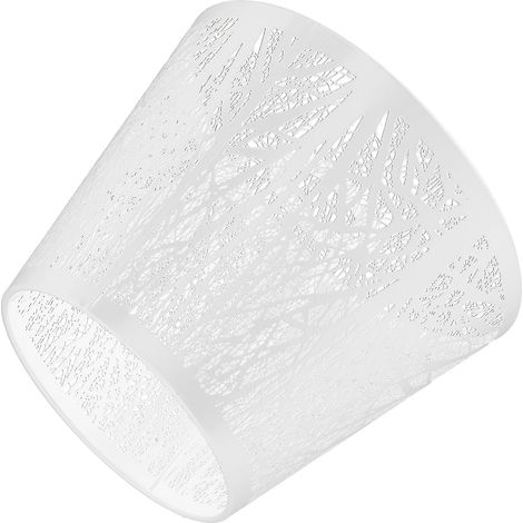 Abat-jour en fer forgé sculpté en forme d'arbre de forêt, douille E27, mini abat-jour pour lampe de table, décoration de chambre ou de chevet, blanc (1/5)