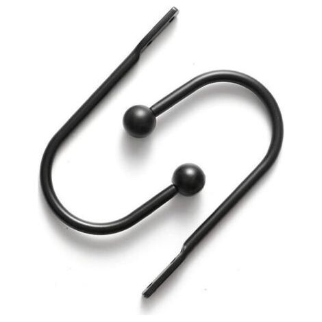Lot de 4 embrasses décoratives pour rideaux, Noir (1/5)