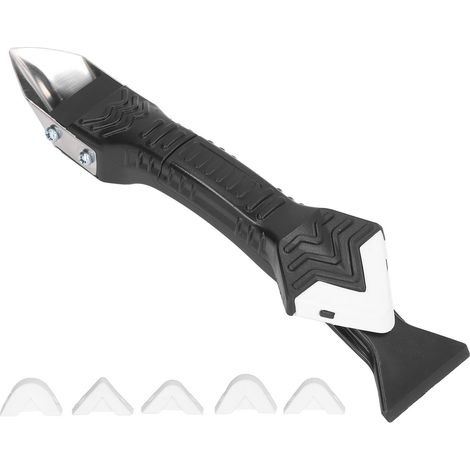 Ensemble de 5 outils pour enlever le mastic et le calfeutrage : grattoir en silicone 3 en 1 (1/5)