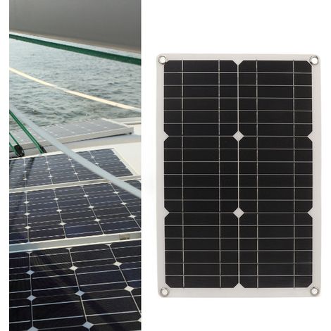 Kit solar de 100 W con controlador de carga IP67 de 20 A: panel solar portátil de ABS para dispositivos de 12 V/24 V. (1/5)