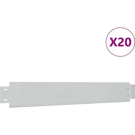 Clôture de pelouse flexible 10 pcs Acier galvanisé 100x14 cm (1/5)