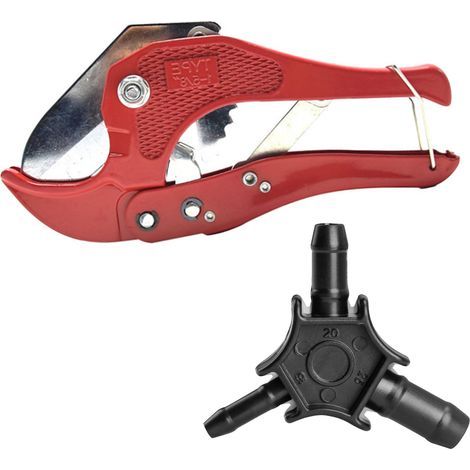 Coupe Tuyau et Ebavureur Multicouche Ensemble D'outils, Pince Coupe Tube pour Coupe-tube en 1-5/8 Pouces 42 MM, Calibreur Ebavureur pour Tuyau de Diamètre 16-20-25 MM avec Poignée Ergonomique (Noir) (1/5)