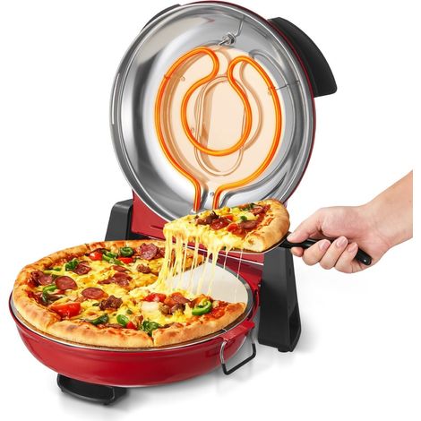 Four à pizza électrique 304,8 mm 1200W avec pierre cordiérite, 5 modes de température, fenêtre de vue, atteint 420 C (1/5)