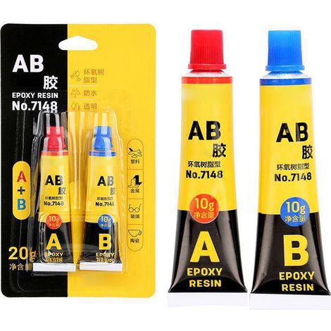 Résine transparente adhésive forte et multifonctionnelle, colle AB durable pour la création de moules en métal. (1/5)