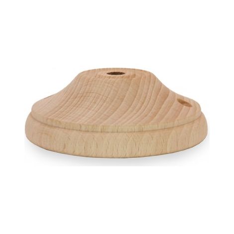 Rosace retro vintage en bois à peindre pour plafond : 1 passage de câble, élégance naturelle