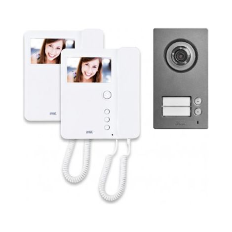 Kit Bifamiliare 2Voice con Mikra2 e Due Videocitofono Mìro Urmet 1784/762