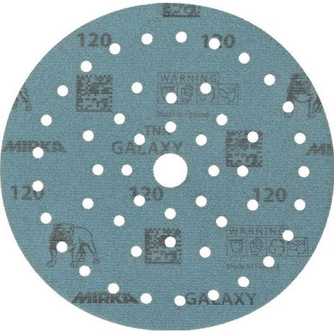DISCO ABRASIVO CIRCOLARE MULTIFORO 'GALAXY MULTIFIT GRIP'  Ø 150 mm - grana 120 (1/2)