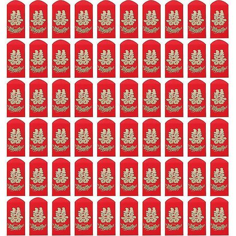 60 sacs rouges de style chinois