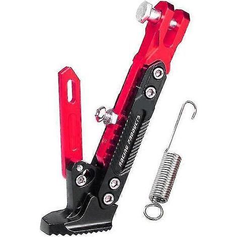 Motorrad-Seitenständer, Fußstützenhalterung, Parkstütze, Pitbike-Zubehör, Motorradzubehör, Universal – rot (1/5)