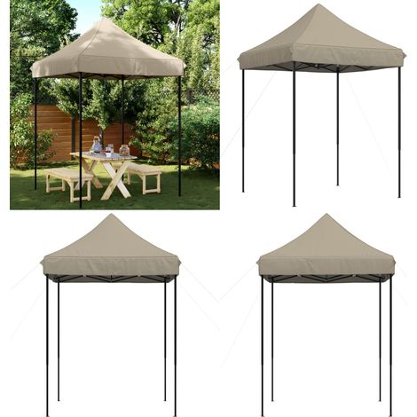 Partyzelt Faltbar Pop-Up Taupe 200x200x306 cm - Outdoor-Pavillon - Gartenpavillon - Markise - Sonnenschutz - Festzelt - Home & Living (1/5)