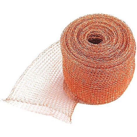 1 m Rolle gestricktes Kupfernetz zum Abdichten von Löchern, zum Fernhalten von Mäusen, Ratten und Nagetieren sowie zum Verhindern des Eindringens von Fledermäusen (Kupfer) – 100 x 10 x 1 cm (1/4)