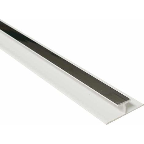 H Joint Chrome Ceiling Trim 2400mm x 10mm