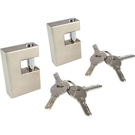 2x D-Form Vorhängeschloss Messing, Wasserdicht, Rostfrei, 6 Schlüssel