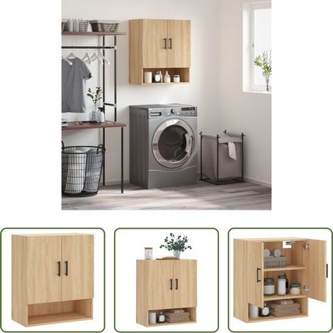 vidaXL Sonoma-Eiche - Wandschrank Sonoma-Eiche 60x31x70 cm Holzwerkstoff (1/5)