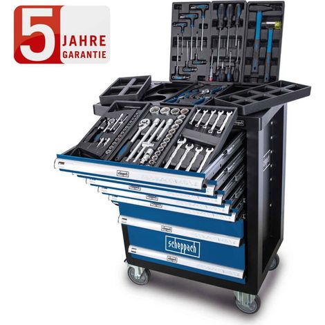 PREMIUM WERKSTATTWAGEN GEFULLT INKL. 70 TLG. WERKZEUGSET SCHEPPACH TW1100