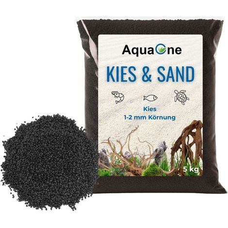5 kg Schwarzer Quarzkies Fein (1-2 mm) – Premium Bodengrund für Aquarien