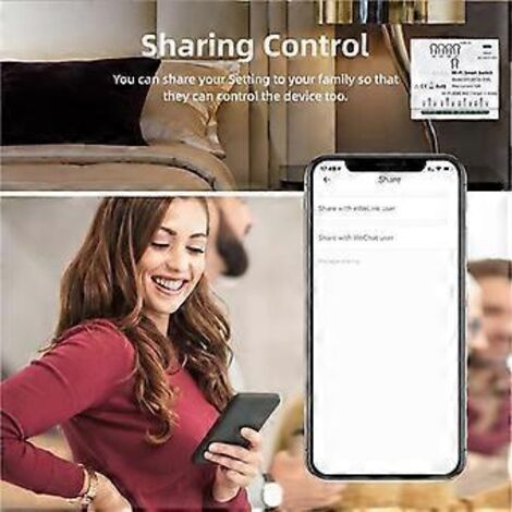 Interrupteur intelligent WiFi 4 canaux 85-265 V USB 5 V 2,4 GHz, module domotique Smartlife compatible IFTTT et Alexa Home